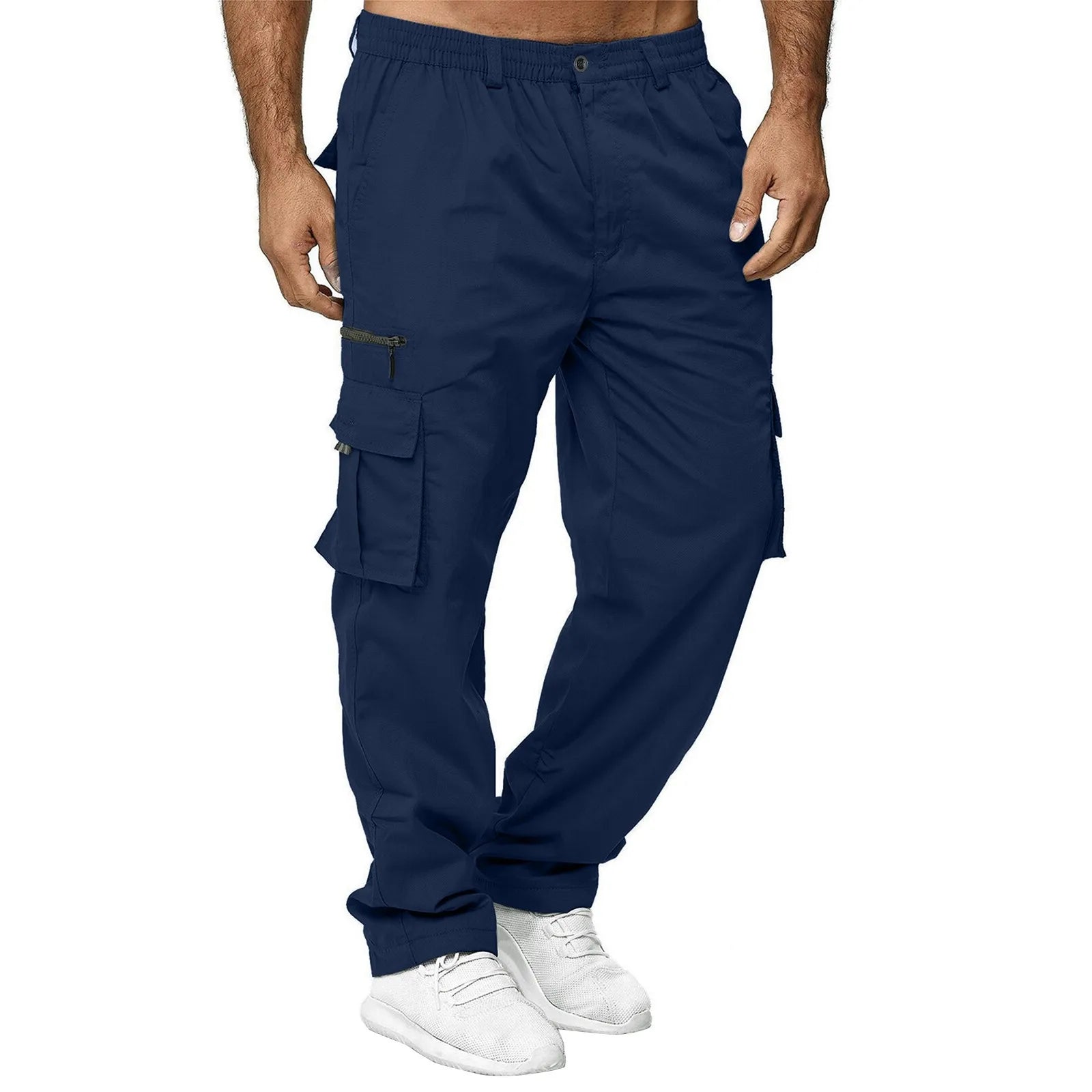 Mens Casual Slim Fit Cargo Pants