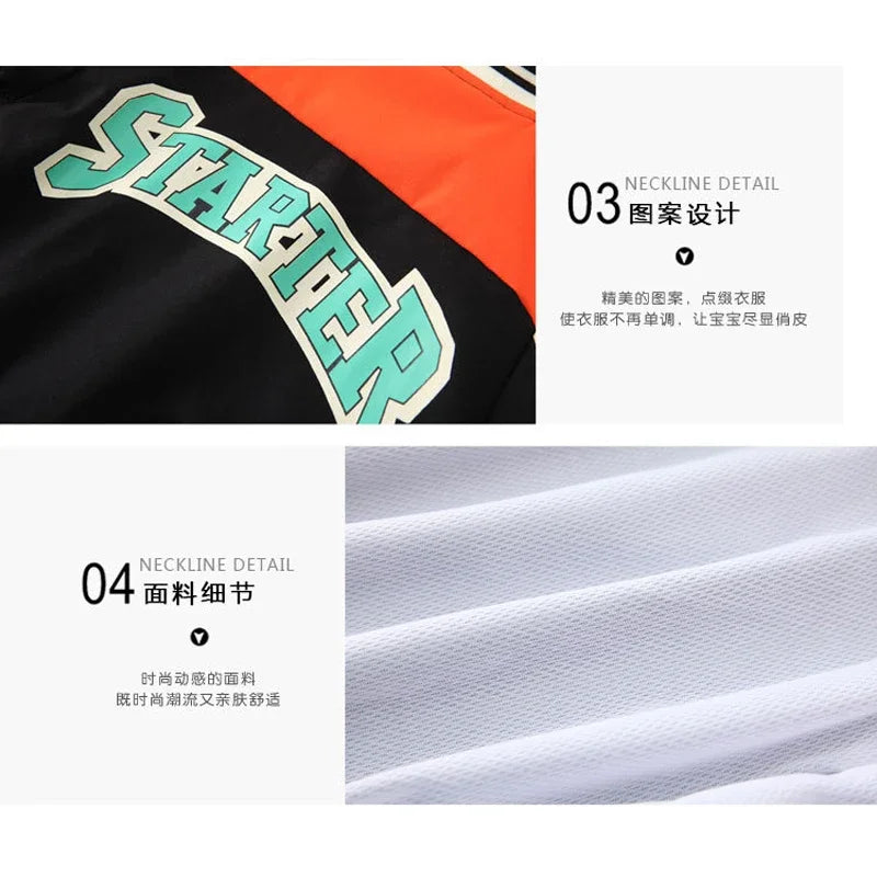 Boys Star Pattern Baseball Jackets