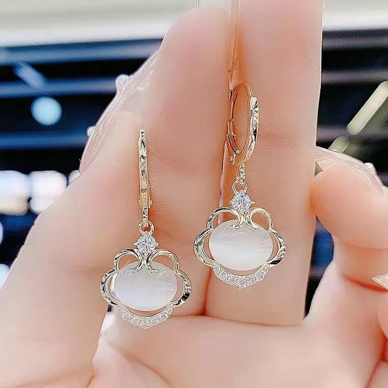 Luxury Zircon Water Drop Earrings for Women