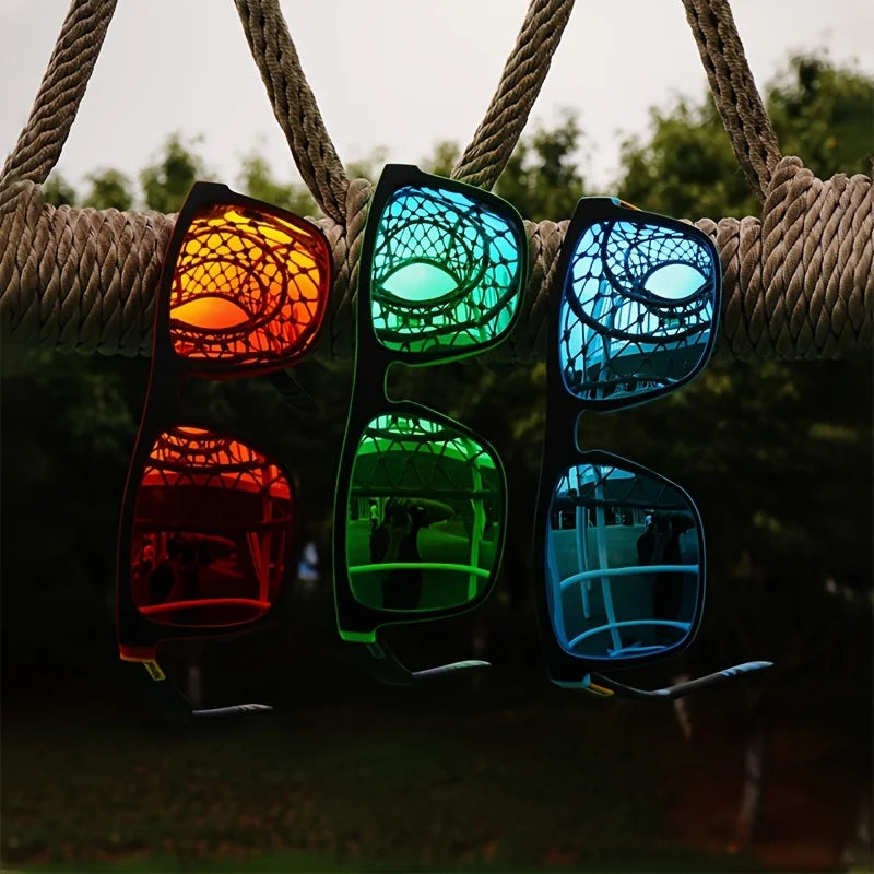 1-4 Paires de Lunettes de Soleil de Sport Polarisées Carrées Classiques pour Homme Monture Légère en PC Anti-UV400 pour Conduite Pêche Cyclisme Unisexe Durabilité