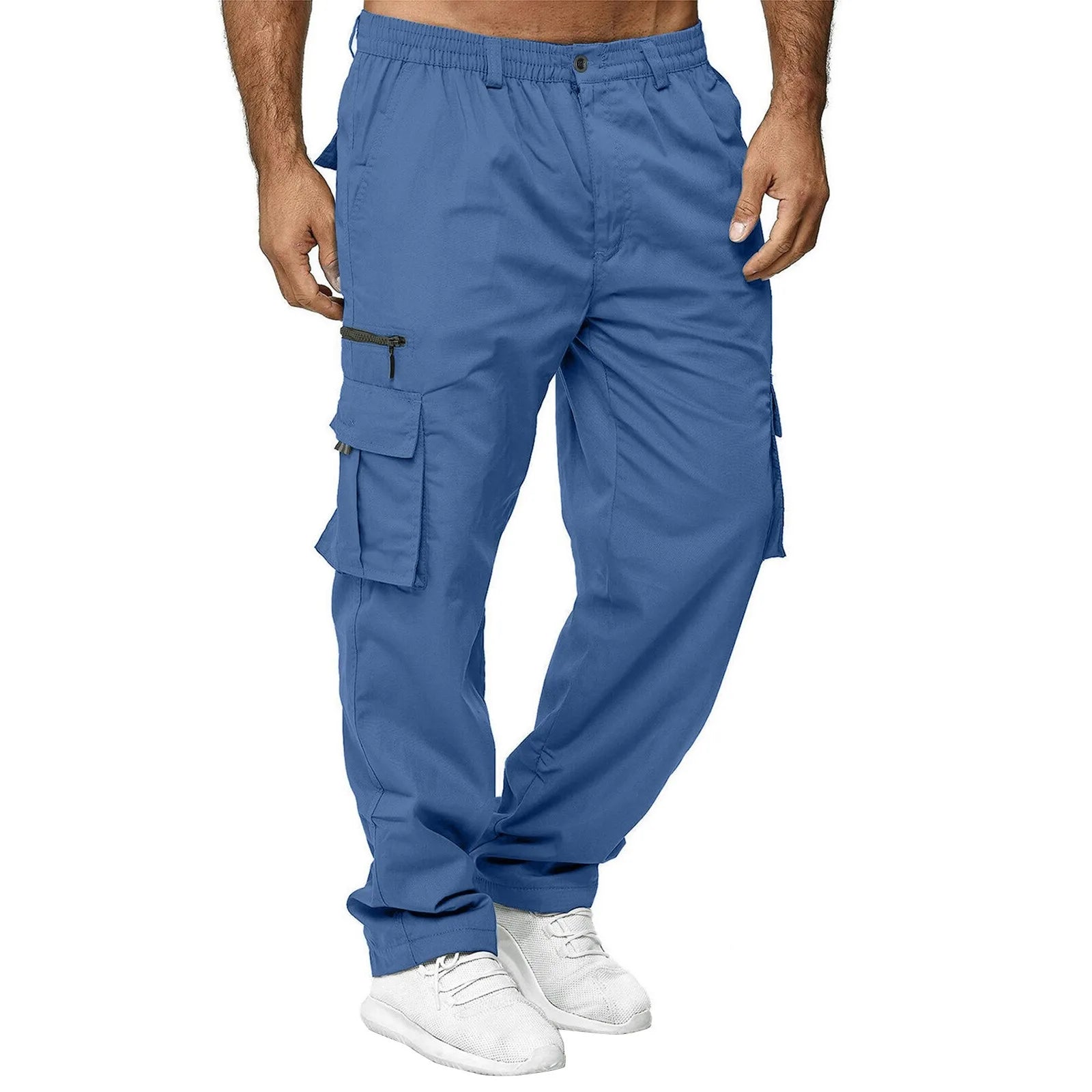 Mens Casual Slim Fit Cargo Pants