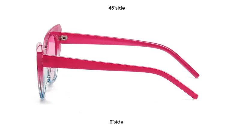 Cat Eye Vintage Sunglasses Women Brand Designer Fashion Gradient Sun Glasses Female Retro Mirror Outdoors Shades Oculos De Sol