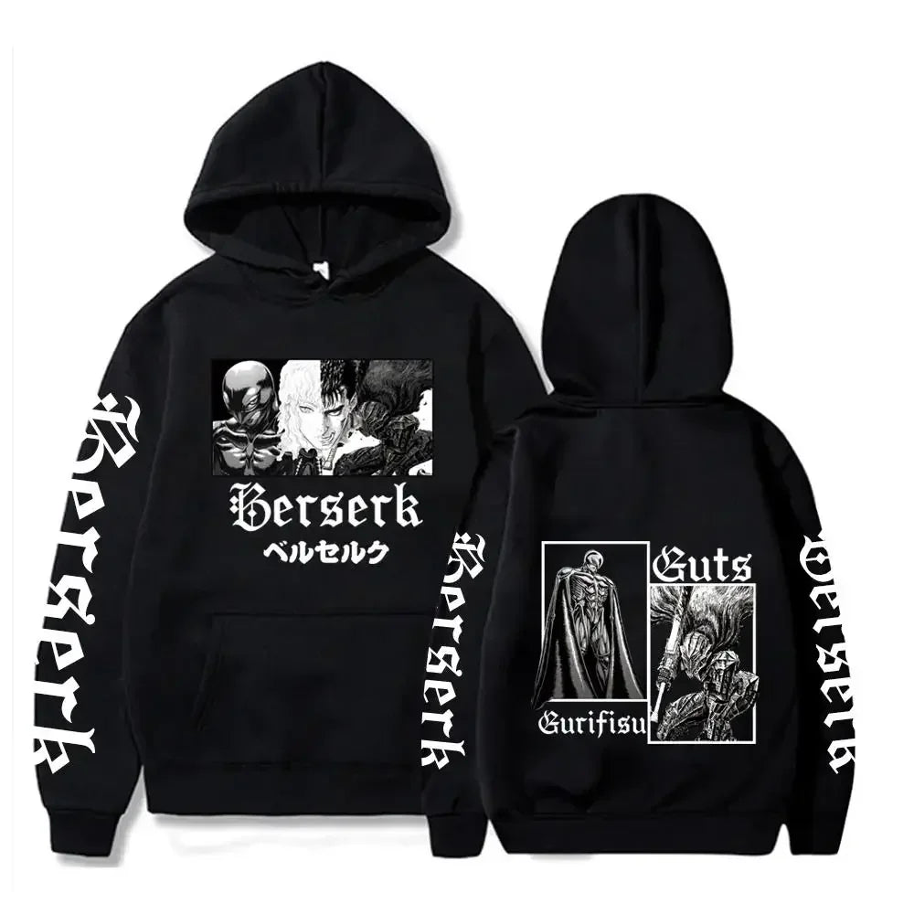 Berserk Guts Hoodies Men Women Graphic Print Long Sleeve Streetwear