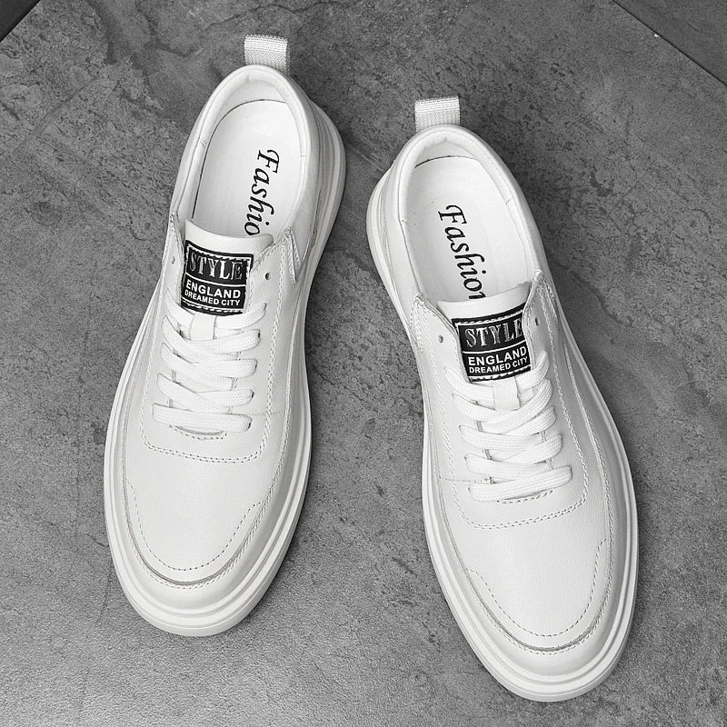 Genuine Leather Men Skateboard Shoes Youth Sneakers Designer Brand Vulcanize Footwear Fashion Male Casual Shoes New Trend Flats