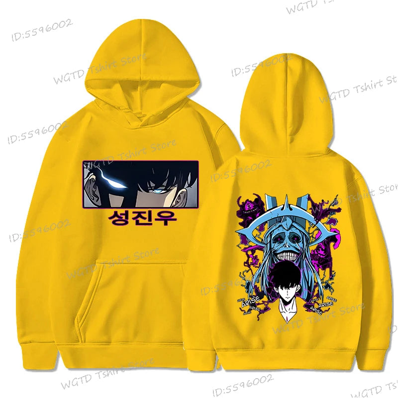 Anime Solo Leveling Sung Jinwoo Men's Hoodies Clothing Unisex Harajuku Streetwear High Quality Anime Solo Leveling Sweatshirts
