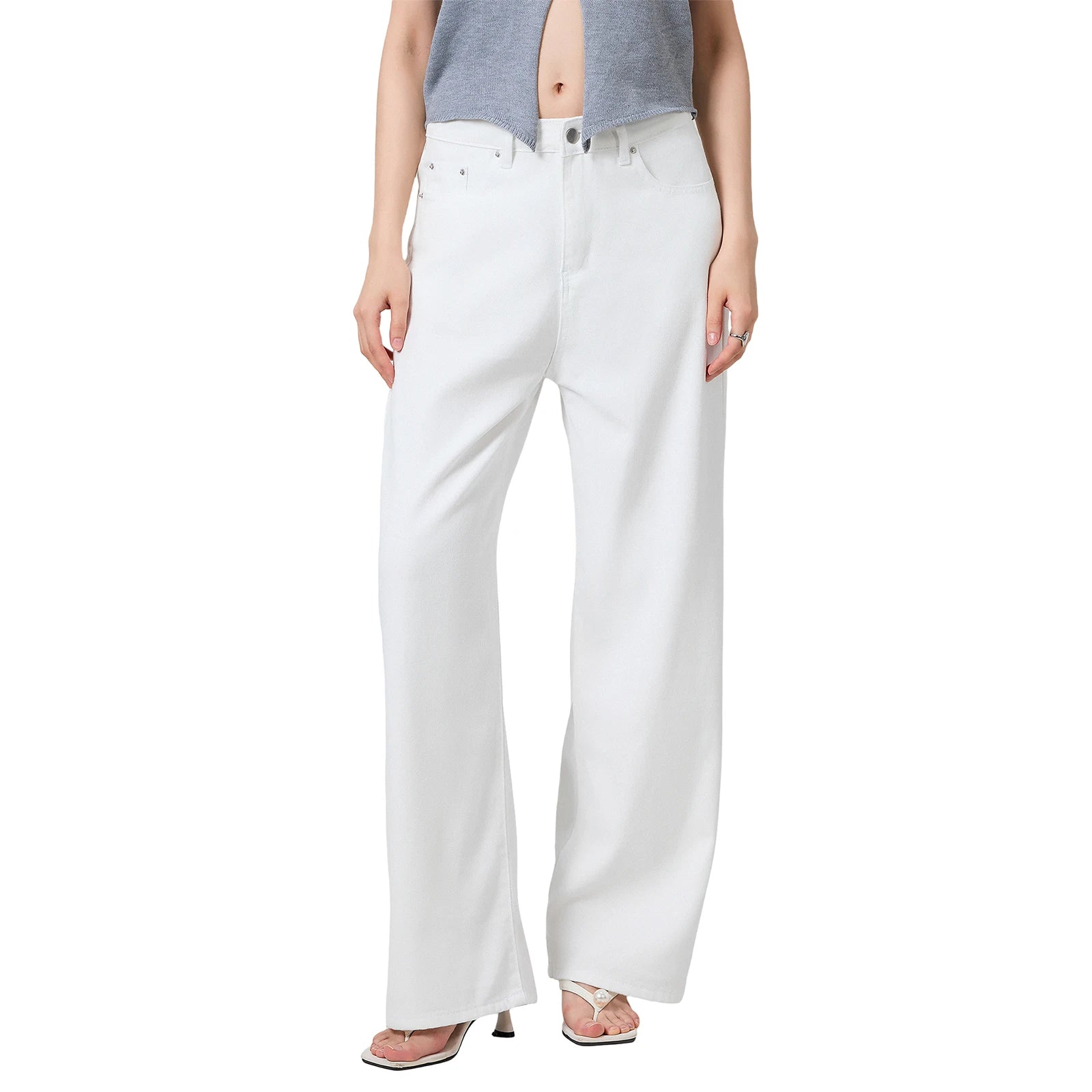 Women Solid Color Loose Long Pants