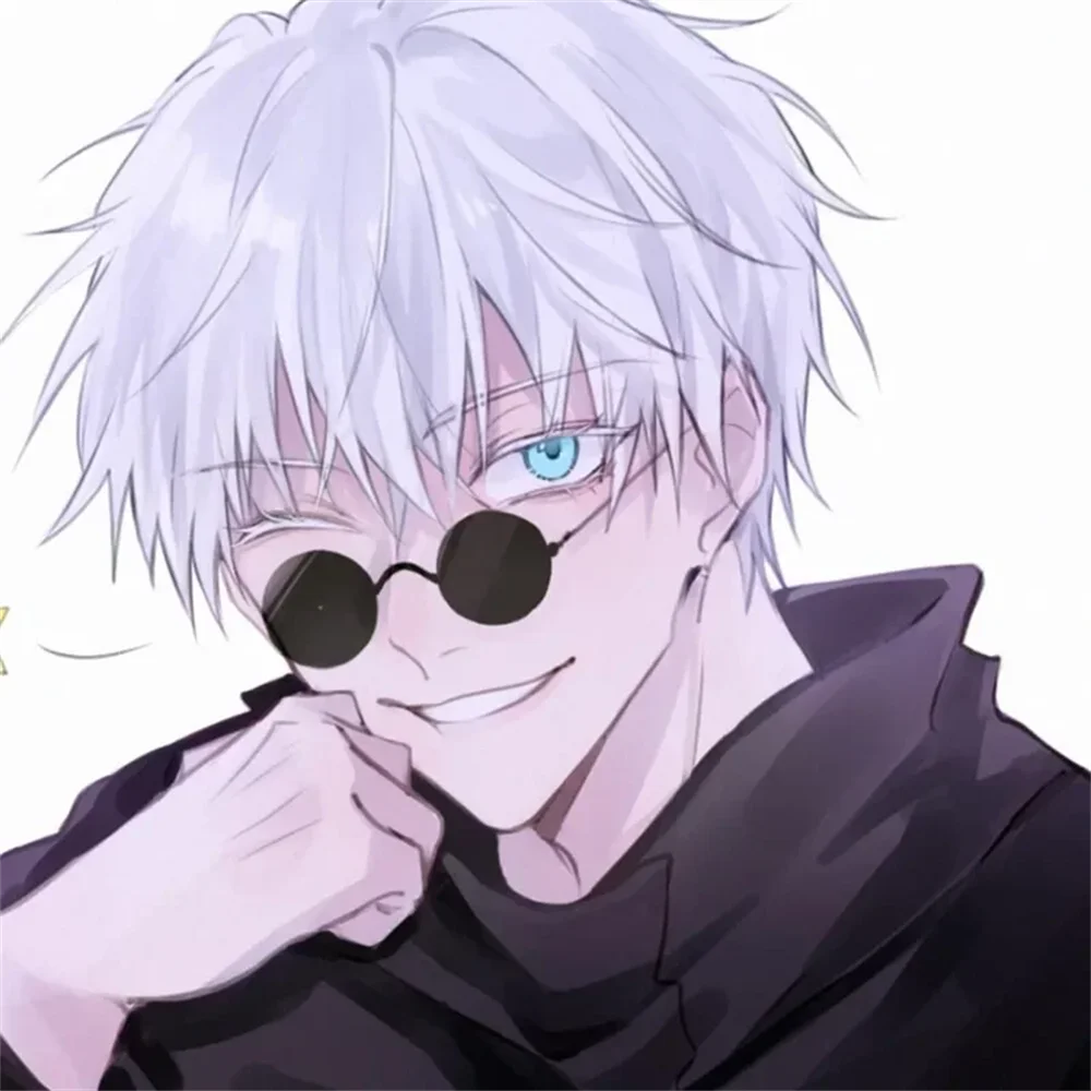Anime gojo satoru glasses Jujutsu Kaisen Gojo Satoru Cosplay Black Glasses Eyewear Sunglasses High Quality Party Men Women Props