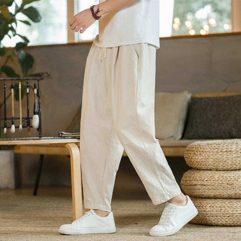 Men's Trousers Cotton Linen Fashion Casual Pants