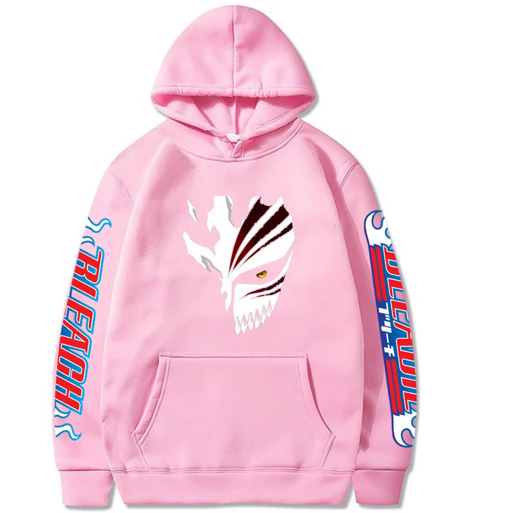 BLEACH Men Fashion Hoodies Women Hooded Sweatshirts Fashion Hip Hop Casual Pullovers Autumn Boys Girls Black Streetwear Hoodie
