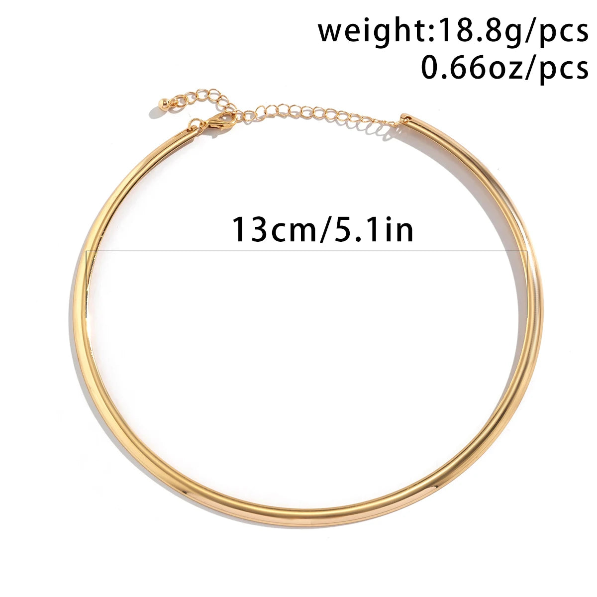 Vintage Iron Metal Torques Choker Necklace for Women