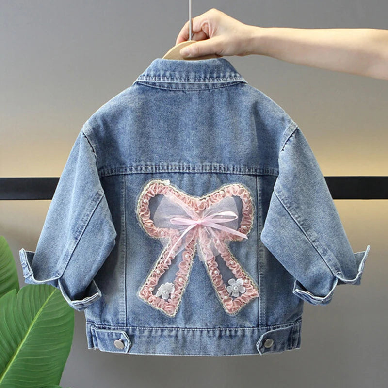 Girls Denim Casual Outerwear