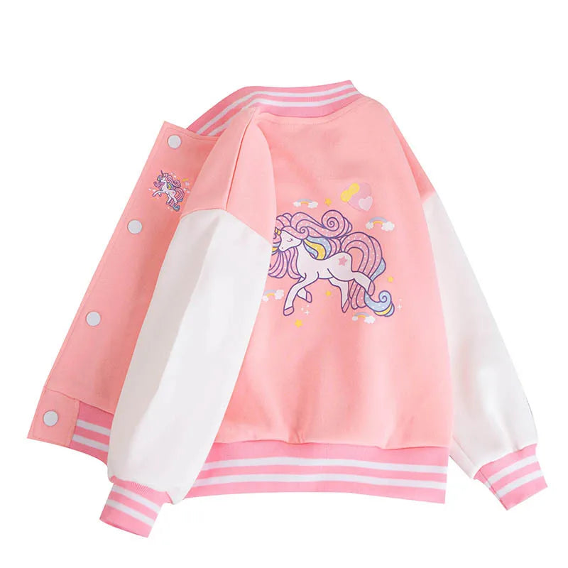 Girls Cartoon Unicorn Jackets