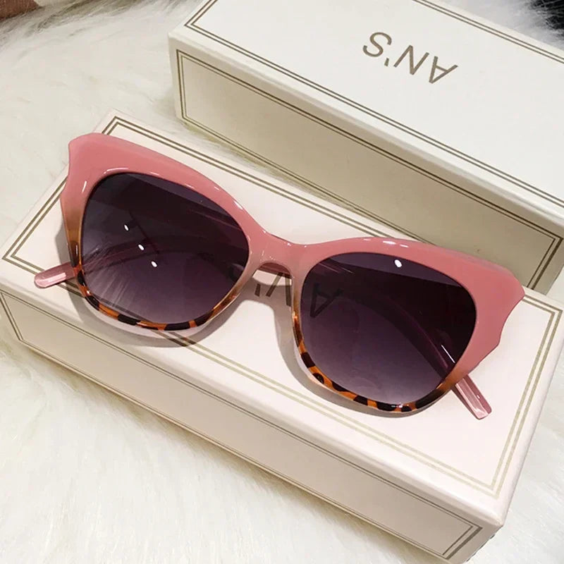 Cat Eye Vintage Sunglasses Women Brand Designer Fashion Gradient Sun Glasses Female Retro Mirror Outdoors Shades Oculos De Sol