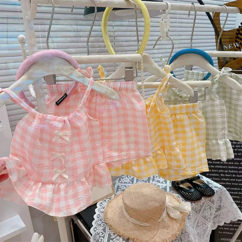 Girls Kids Sling+Shorts Set