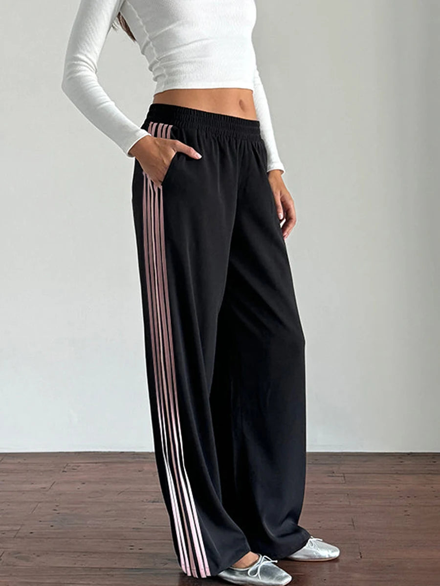 Women s High Waisted Striped Pants