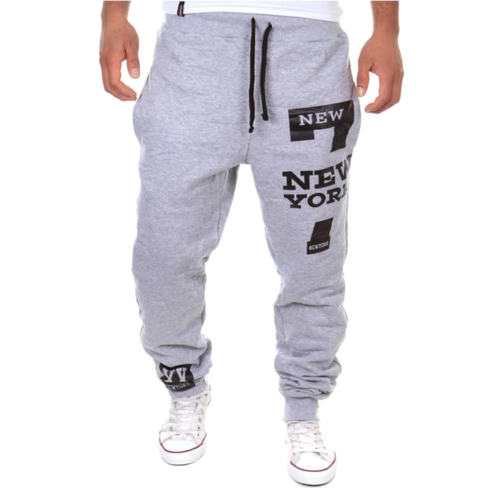 Men's Active Letter Print Joggers Trousers