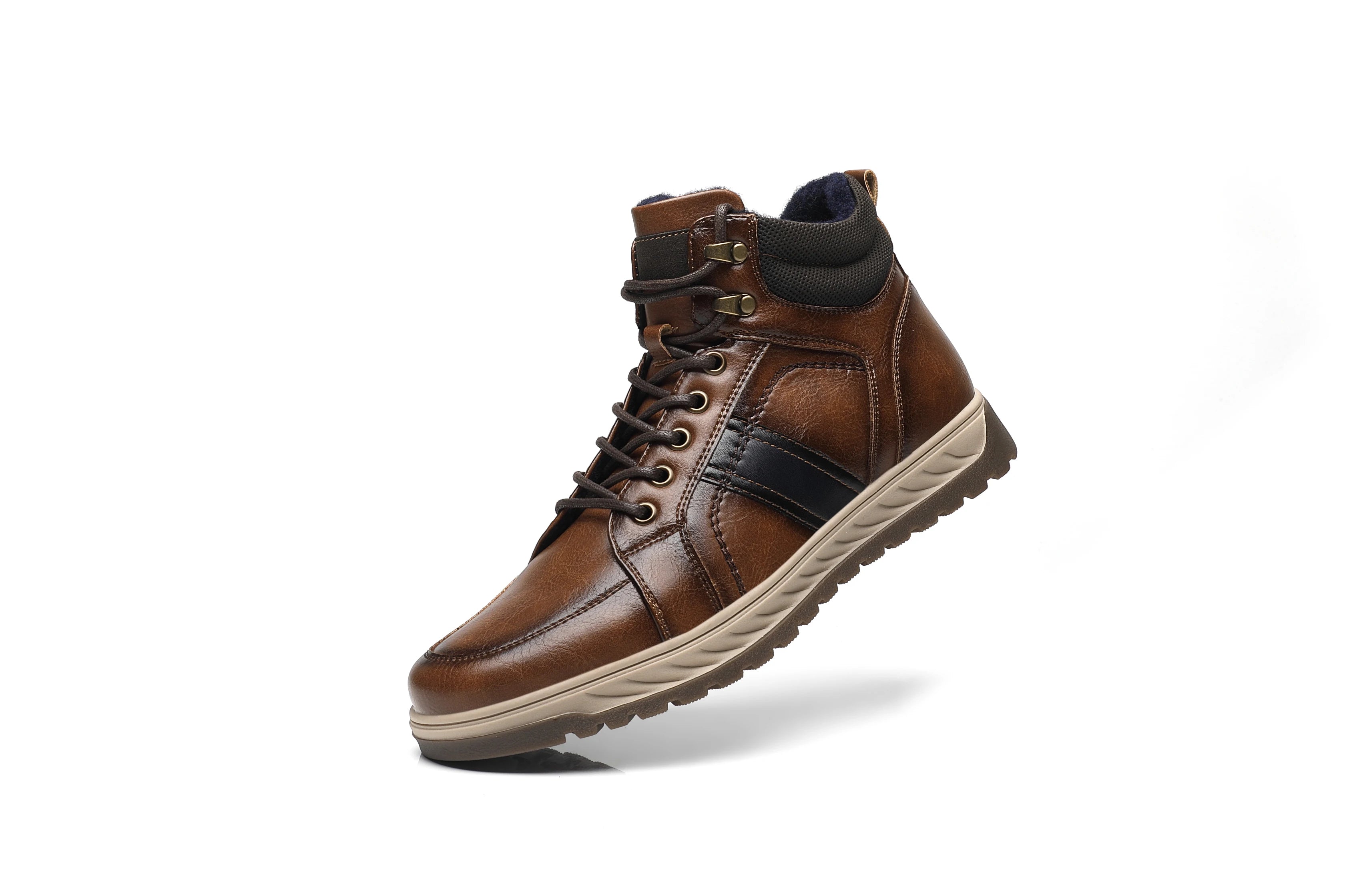 Men Boots Zip Lace-up Ankle Boots