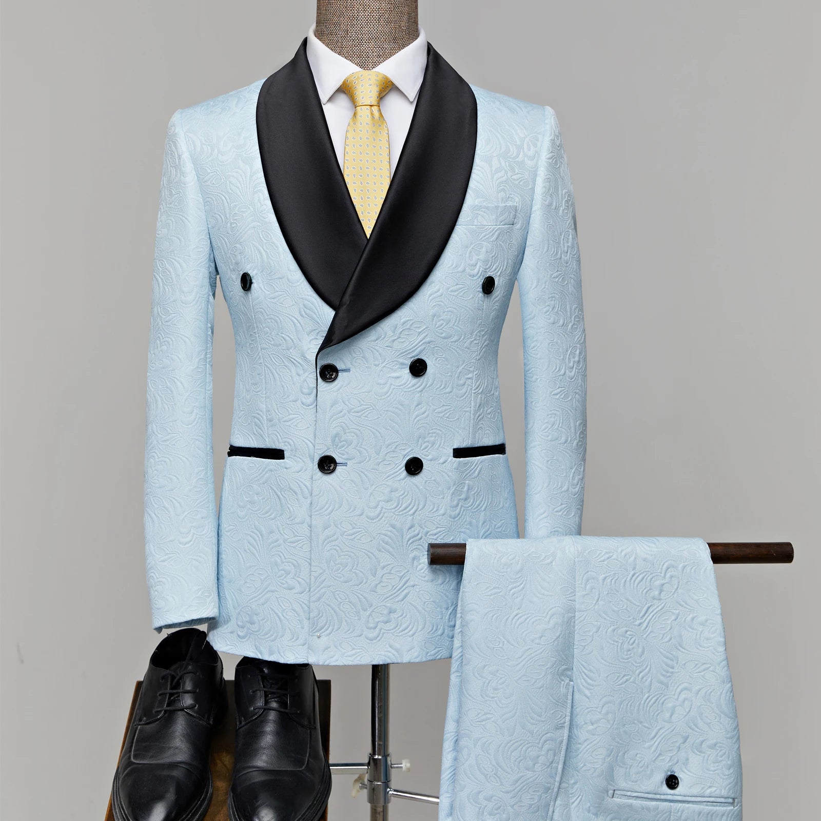 Men's 2 Piece Slim Fit Floral Tuxedo Suit