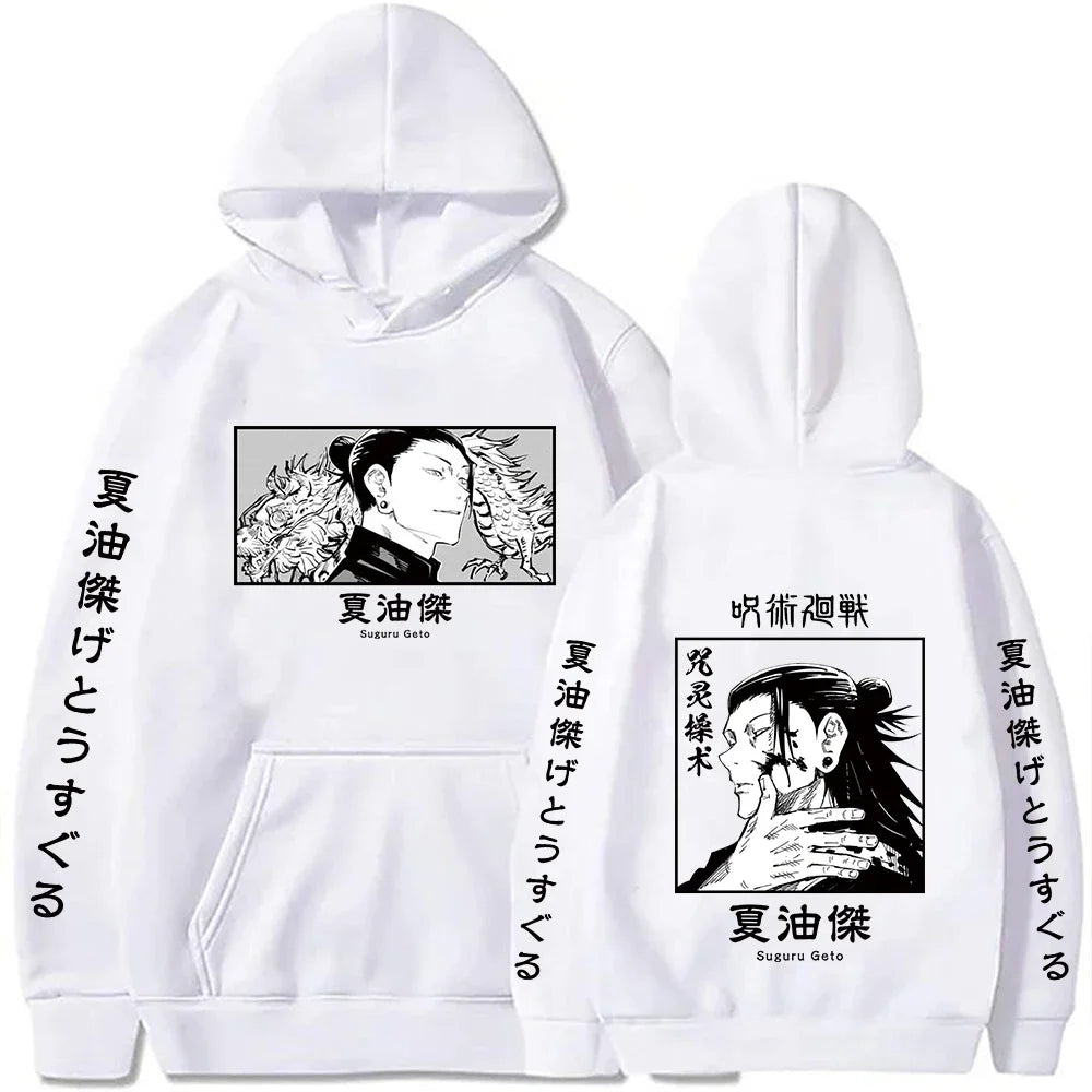 Anime Jujutsu Kaisen Suguru Geto Hoodies, Oversized Sweatshirts