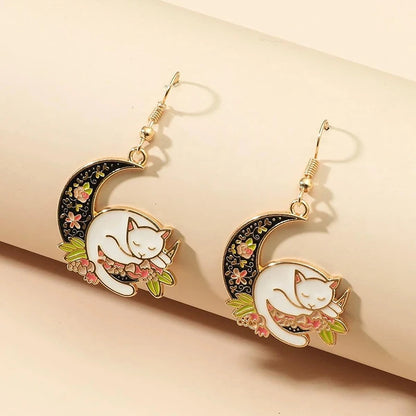 Fashion Cute Enameled Animal Dangle Drop Earrings