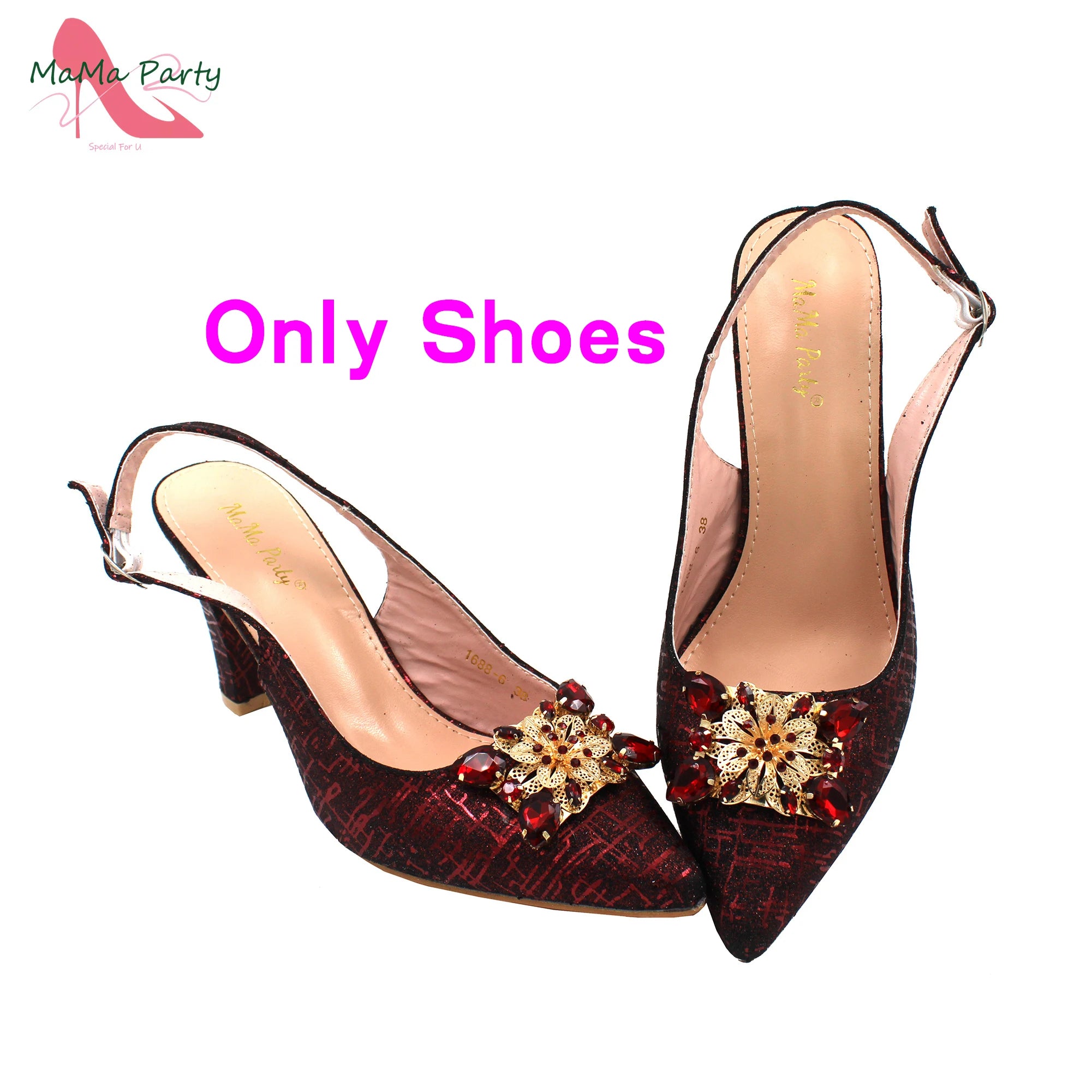 Fuchsia Color Italian Classics Design African Women Shoes