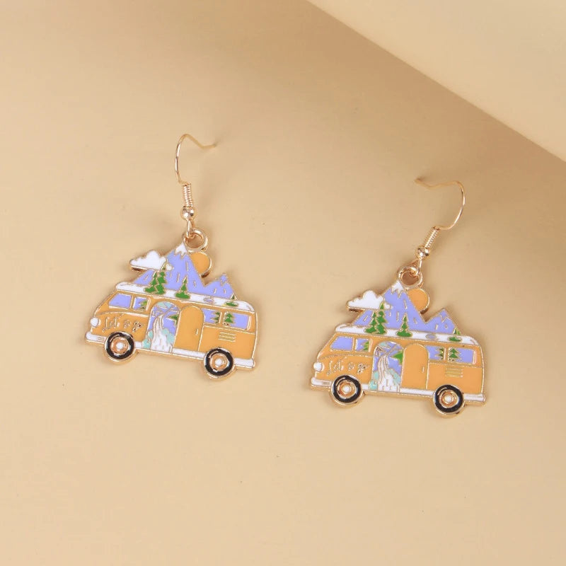 Fashion Cute Enameled Animal Dangle Drop Earrings