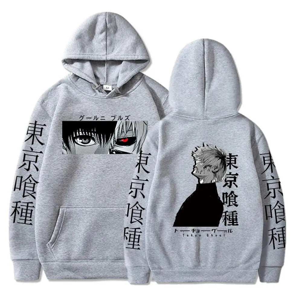 Anime Tokyo Ghoul Ken Kaneki Manga Hoodie Pullovers Tops Long Sleeve Ken Kaneki Cartoon Casual Fashion Pullover Sweatshirt