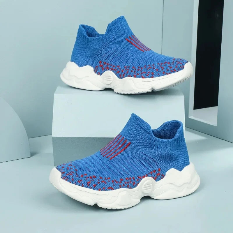 Children's Casual Shoes Fashionable Knitted Socks Sports Shoes For Boys And Girls Spring Summer Wear Mid To Large Size