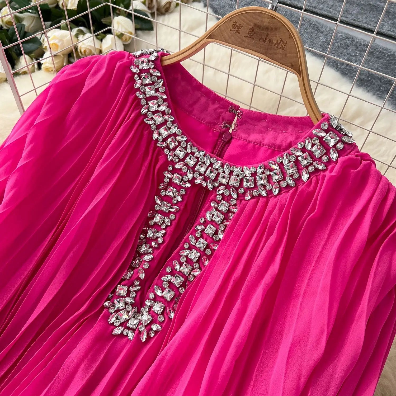 Luxury Pleated Chiffon Maxi Dresses Women's Spring Summer Party Long Dress