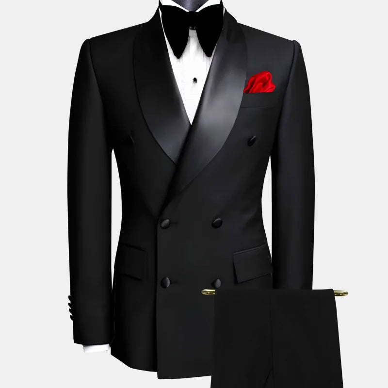 Men Suit Black 2 Pieces For Wedding