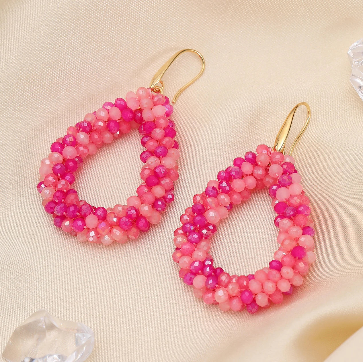 Mixed Color Big Drop Earrings for Women