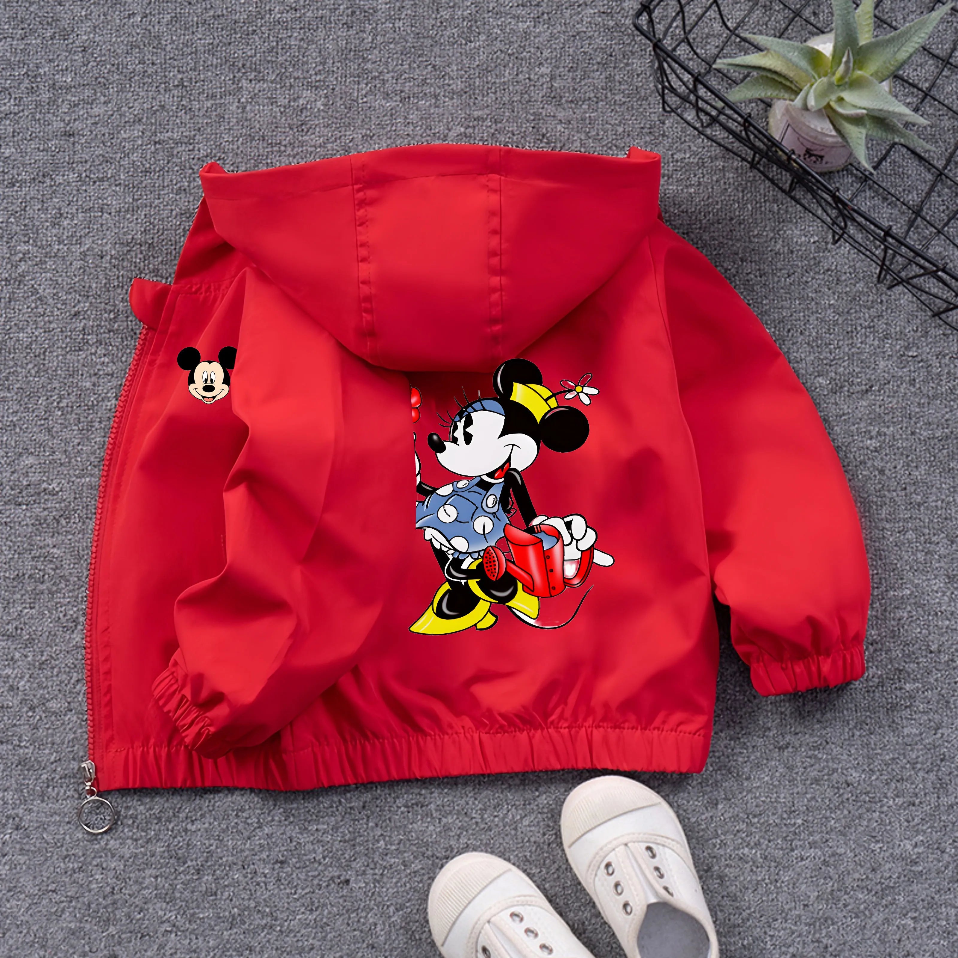 Minnie Mickey Mouse Kids Windbreaker Jacket
