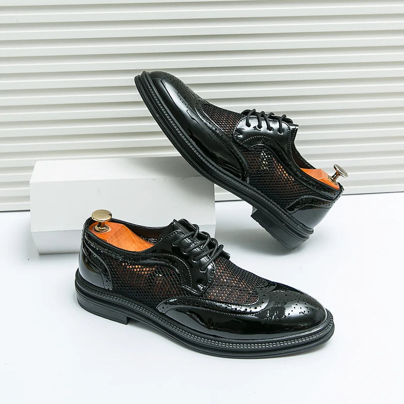 Men’s Premium Leather Wedding Dress Shoes – Formal Slip-On Shoes