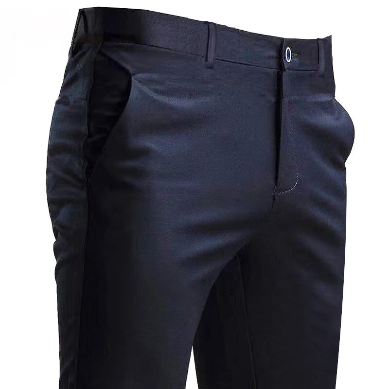 Men's Suit Pants Stretch Smart Casual Trousers