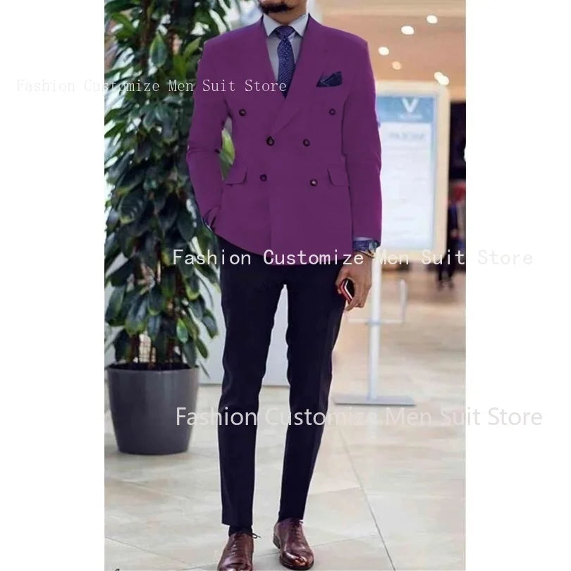 Double Breasted Prom Suits For Men