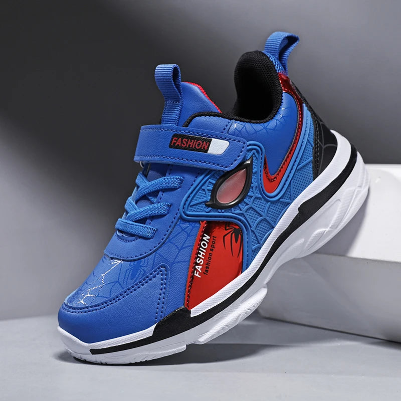 Brand children cartoon spider sports shoes boys comfortable sports shoes girls outdoor non-slip tennis shoes casual running shoe