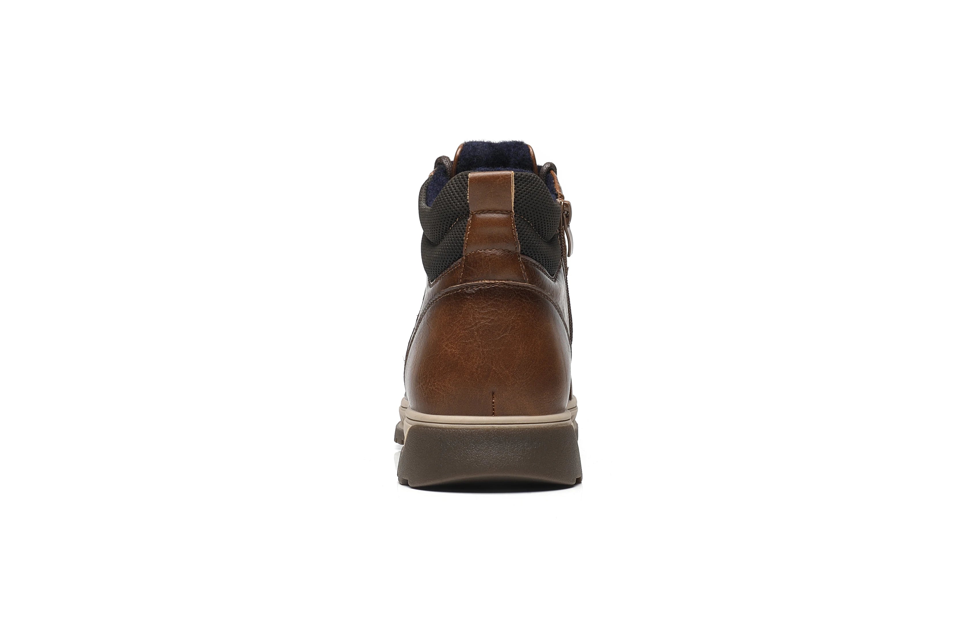 Men Boots Zip Lace-up Ankle Boots
