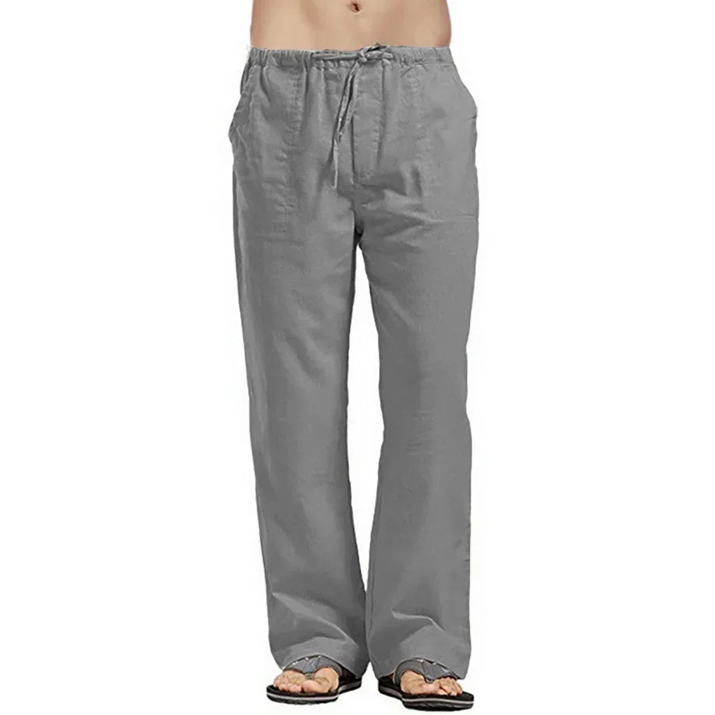 Men's Cargo Trousers Linen Pants