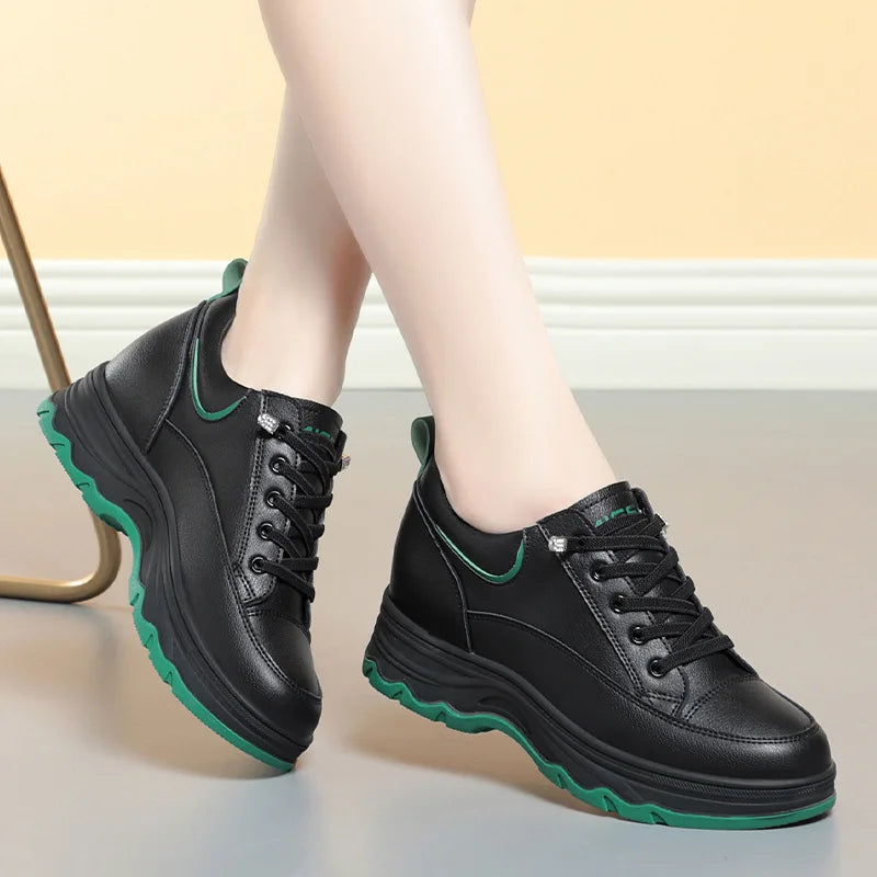 Comfortable Soft Leather Running Sneakers