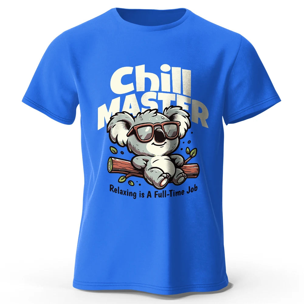 Whimsical Hand-painted Animal T-shirt 100% Cotton - Cute Cartoon Style Comfortable Wear for Kids & Adults