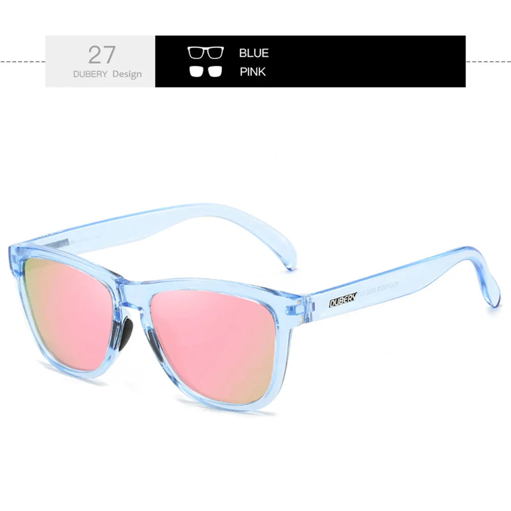 DUBERY Full Rim Polarized Sunglasses For Men And Women 28 Colors Model 550