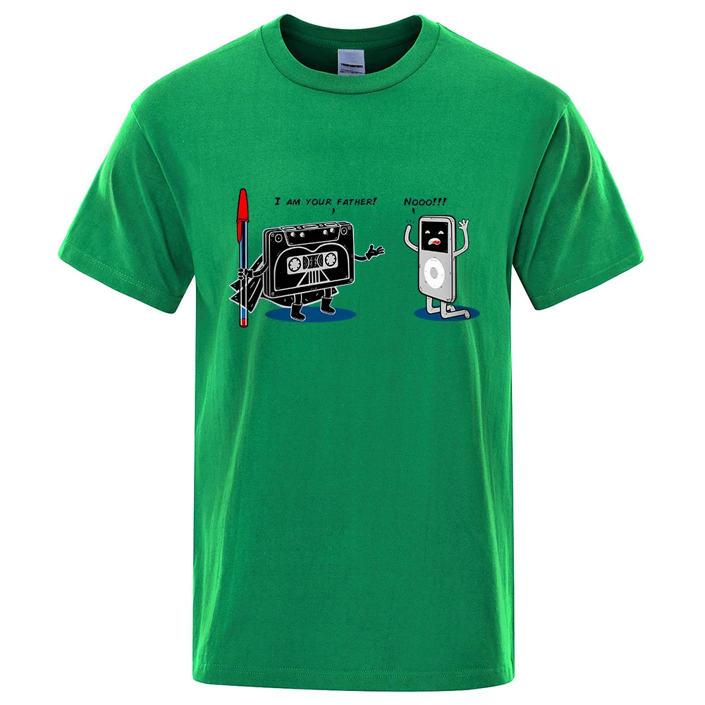 Funny Music Player Male Tops Summer Loose T-Shirt Cotton Crewneck T-Shirt Hip Hop Tee Clothes High Quality T-Shirts Man New