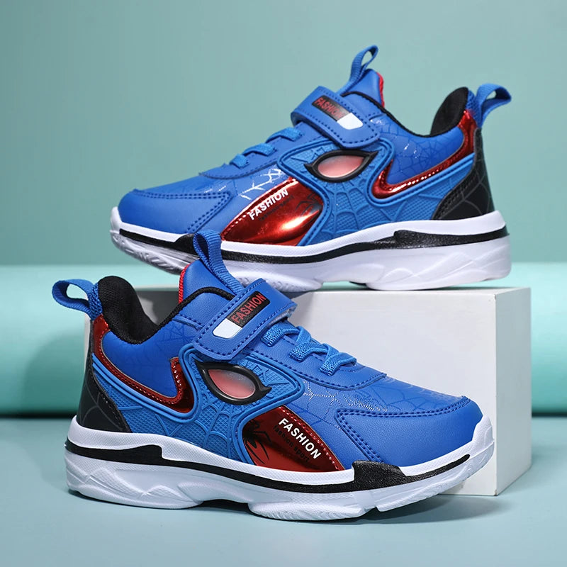 Brand children cartoon spider sports shoes boys comfortable sports shoes girls outdoor non-slip tennis shoes casual running shoe