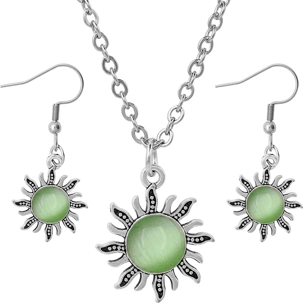 Vintage Sun Earrings Women Fashion
