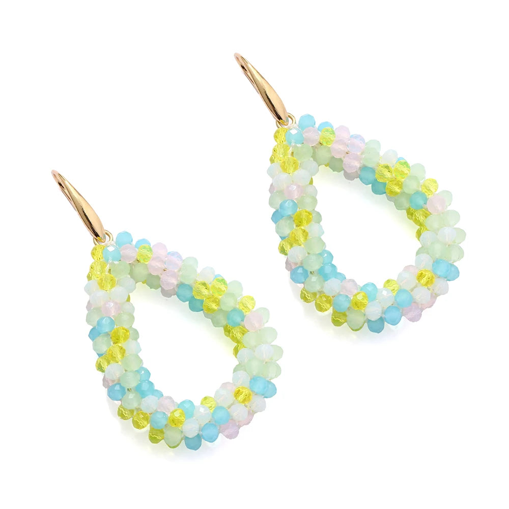 Mixed Color Big Drop Earrings for Women