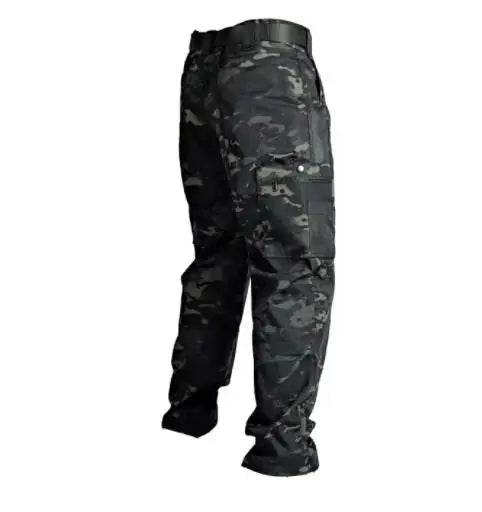 Man Multi-pocket Straight Cargo Trousers