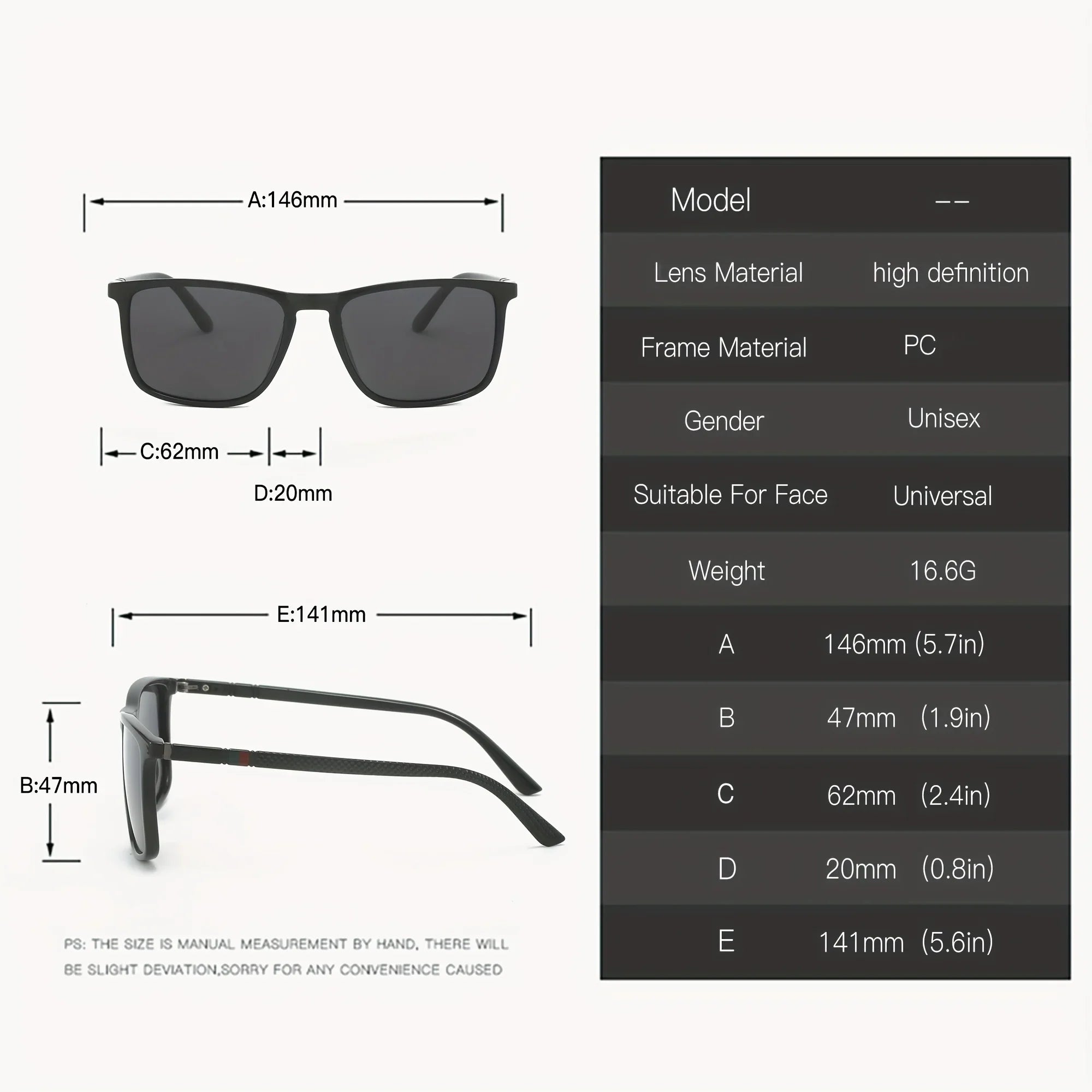 2/3 PIÈCES NOUVELLES Lunettes de soleil polarisées carrées 2025 Anti-reflets pour fête d'été, vacances, voyage, conduite, pêche UV400
