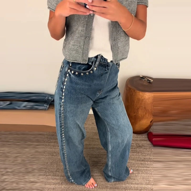Women's High Waisted Denim Pants