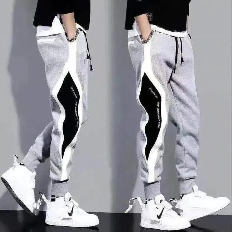 Men's Casual Pants Fashion Drawstring Casual Pants