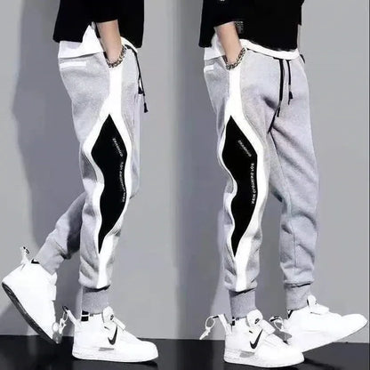 Men's Casual Pants Fashion Drawstring Casual Pants